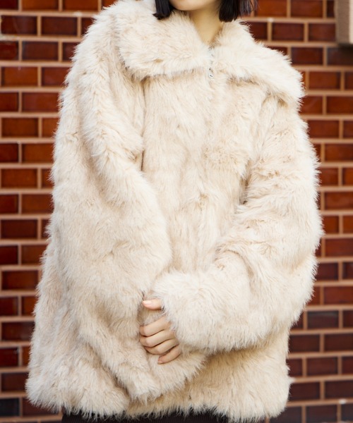 SLY（スライ） ブルゾン アウター BIG COLLAR FUR COAT ビッグカラー