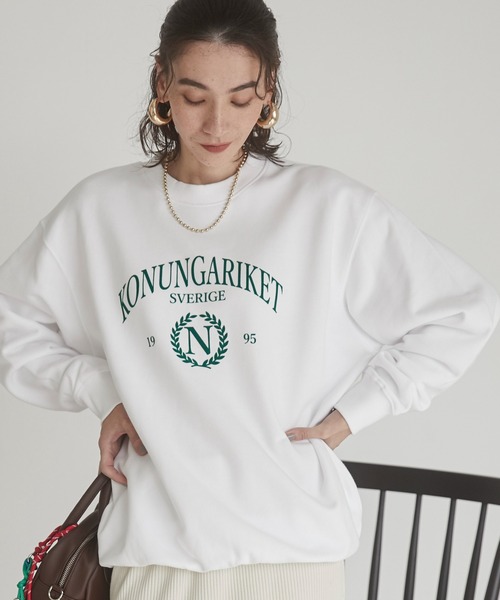 ANGIE トレーナー スウェット カレッジロゴ スウェット トレーナー