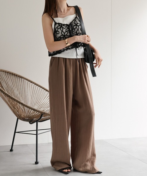 sakishimatokyo キャミソール 「前後2WAY」チュールコード刺繍ビスチェ