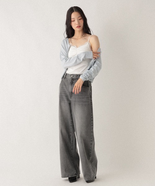 Heather（ヘザー） キャミソール カップ付きレースキャミ 579837