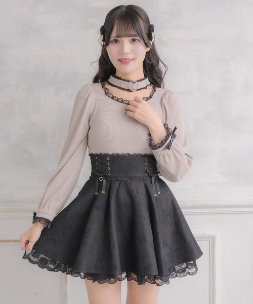 ROJITA（ロジータ） tシャツ ハートバックルチョーカーテレコトップス