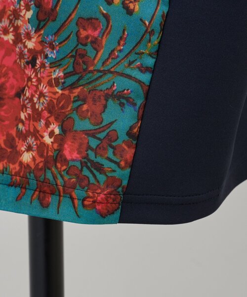 BEARDSLEY（ビアズリー） ワンピース スカーフパッチワークプリント