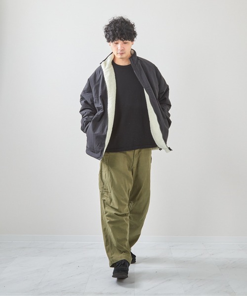 VIBGYOR ブルゾン アウター ナイロンボアリバーシブルブルゾン(CN