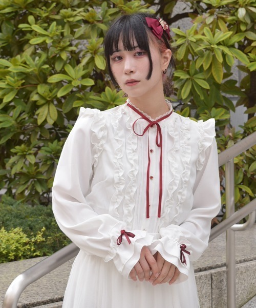 axes femme（アクシーズ ファム） ブラウス シャツ ホイップフリル