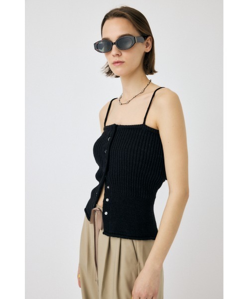 MOUSSY（マウジー） キャミソール FRONT BUTTON KNIT キャミソール