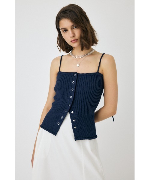 MOUSSY（マウジー） キャミソール FRONT BUTTON KNIT キャミソール