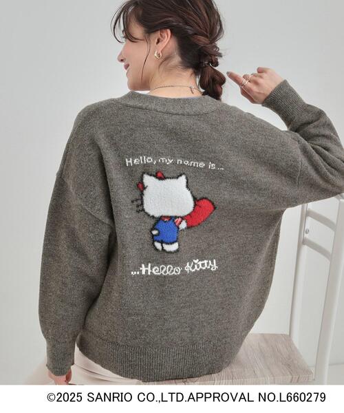 sanrio（サンリオ） カーディガン 「HELLO KITTY コラボ」Vネックジャ