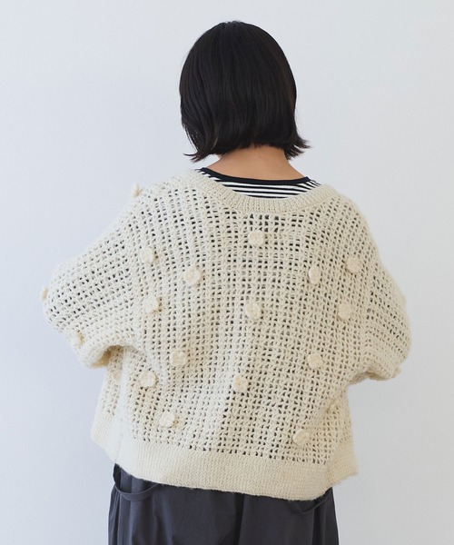 bulle de savon（ビュルデサボン） カーディガン ネパールハンドニット