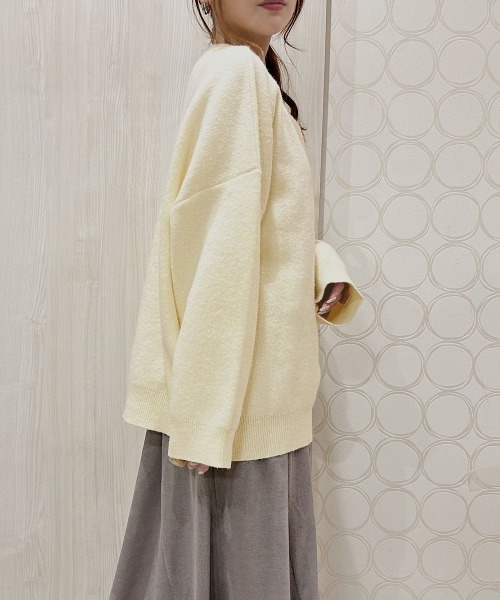 カーディガン オーバーサイズニットカーディガン レディース