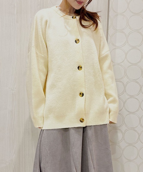 カーディガン オーバーサイズニットカーディガン レディース