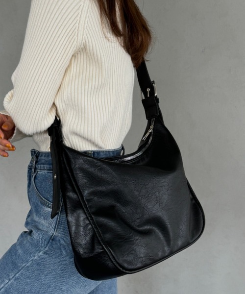 ショルダーバッグ バッグ A4収納可 PUショルダーバッグ ユニセックス