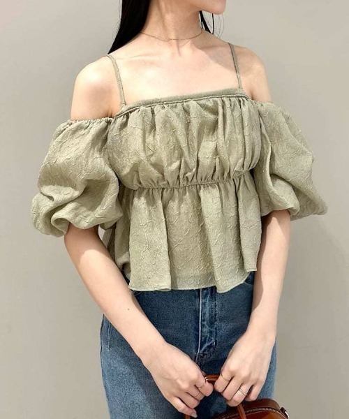 SNIDEL（スナイデル） ブラウス シャツ オフショルフリルブラウス