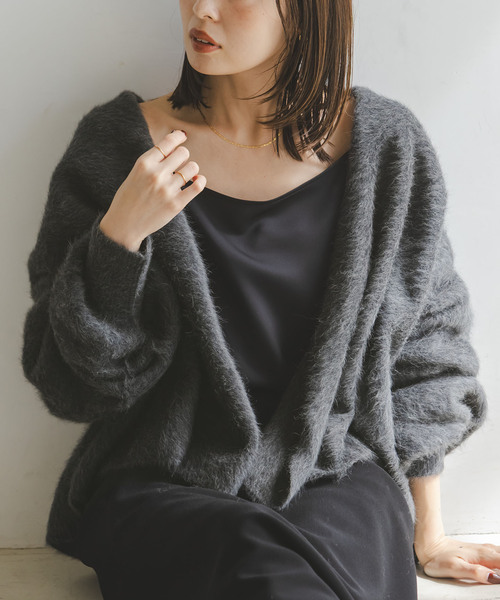 NOBLE（ノーブル） カーディガン FOX/Caファーニットカーディガン