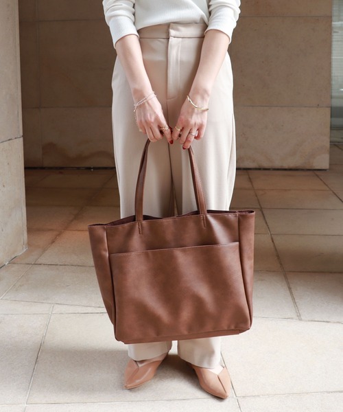 andme（アンドミー） トートバッグ 合成皮革A4トートバッグ レディース