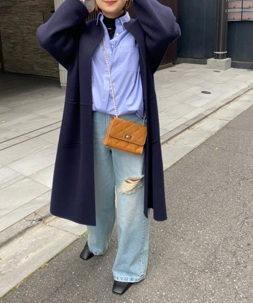 RIVE DROITE（リヴドロワ） ノーカラーコート FREE ライトベージュ