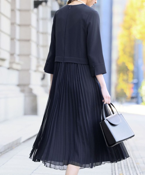 Flolia（フロリア） ワンピース 「喪服・礼服」コンビプリーツ