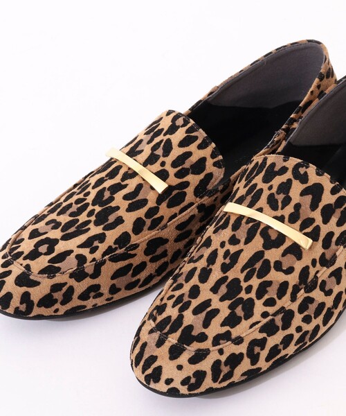 NOLLEY'S（ノーリーズ） ローファー レオパードスエードスリッパ