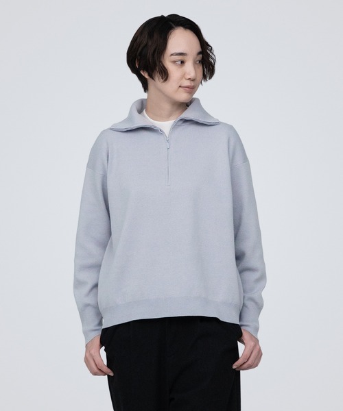 無印良品（MUJI） ニット 洗えるミラノリブ編みハーフジップセーター