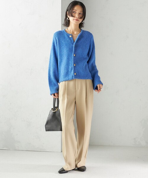 SHIPS（シップス） カーディガン 「手洗い可能」ミックス ヤーン