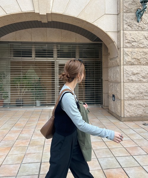 I-SOOK（アイスー） キャミソール キャミソールニットビスチェ(chiica