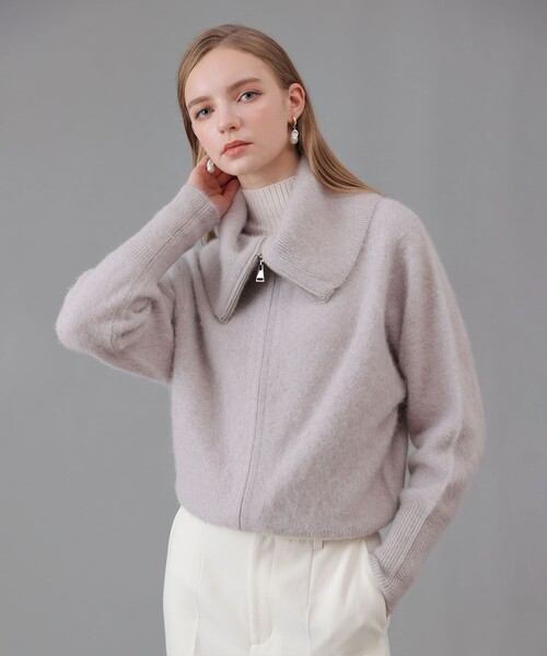 ANAYI（アナイ） カーディガン フラッフィジップアップカーディガン