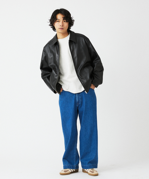 SKOOKUM（スクーカム） 革ジャン ライダース 別注 シープレザー ジップ