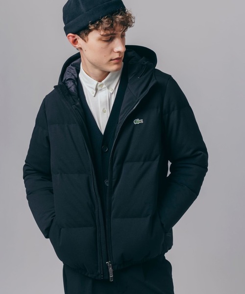 LACOSTE（ラコステ） ダウンジャケット 48 ブラック メンズ : ZOZOTOWN