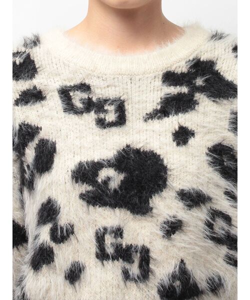 GYDA（ジェイダ） ニット セーター GG レオパードシャギーショート