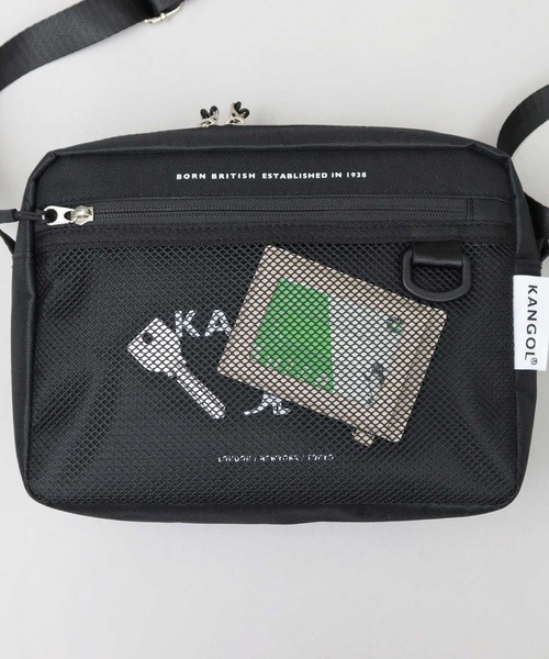 KANGOL（カンゴール） ショルダーバッグ メッシュポケット 横型