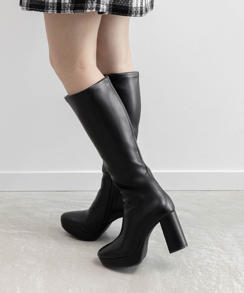 RANDA（ランダ） ブーツ 晴雨兼用 ストレッチ ラウンドトゥストーム