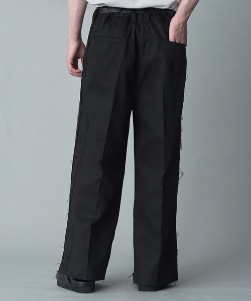 RUUBON チノパン 「RUUBON」cutoff fringe chino slacks / カットオフ