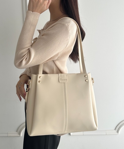 トートバッグ 新色追加 6色展開「A4収納可能」通勤・通学 PUダブル