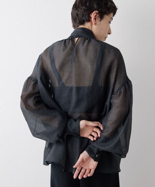 Whim Gazette（ウィム ガゼット） ブラウス シャツ オーガンザボウ