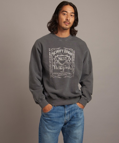 Schott N.Y.C（ショット） トレーナー スウェット SCHOTT-SQUARE LOGO