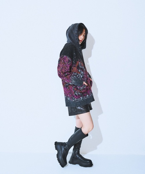 JEANASIS（ジーナシス） カーディガン landscape ブラッシュVニット