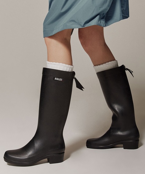 AIGLE（エーグル） 長靴 レインブーツ ミリカ ヒールラバーロング