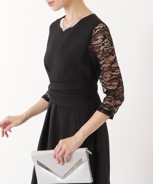 Lace Ladies（レースレディース） ワンピース 裾レース ウエスト絞り