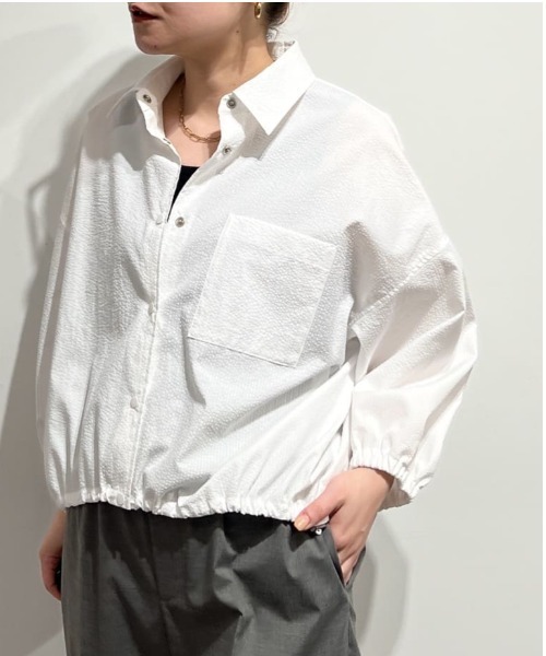 human woman（ヒューマンウーマン） ブラウス シャツ サッカーブラウス