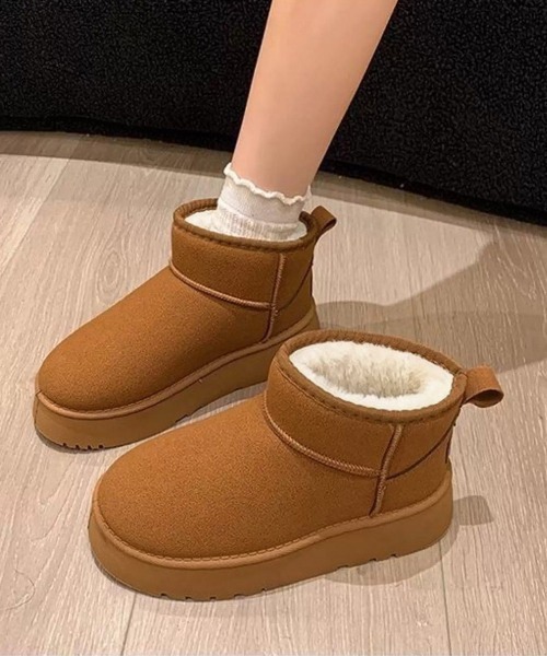 miniministore（ミニミニストア） ブーツ 厚底ムートンブーツ 裏起毛