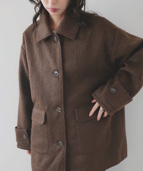 LIAN（リアン） ステンカラーコート コート ステンカラーシャギー