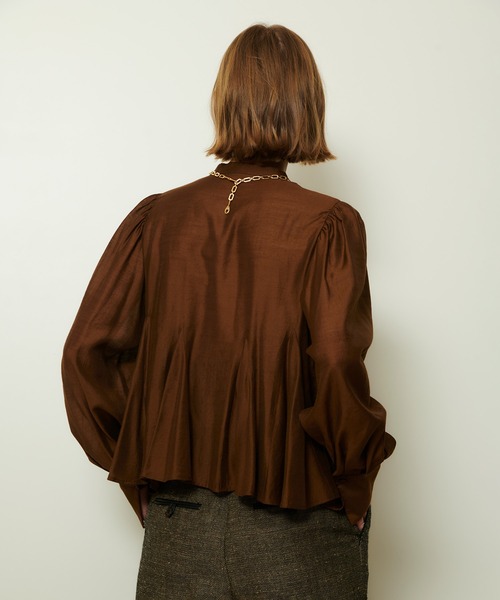 allureville（アルアバイル） ブラウス シャツ ヘムマチフレアブラウス