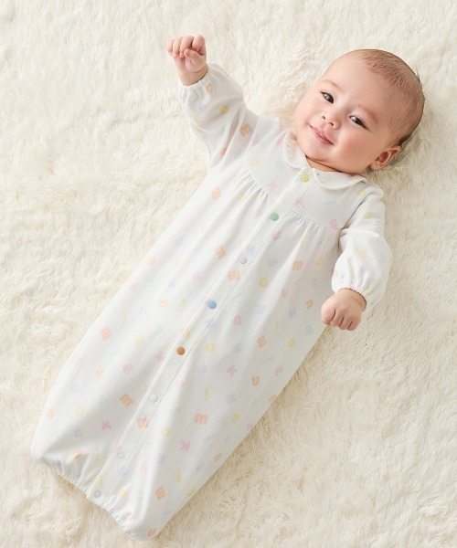 MIKI HOUSE（ミキハウス） ベビー服 ロンパース パステルロゴ柄