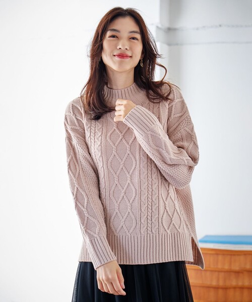 ANY（エニィ） ニット セーター 「6色展開」ソフトアクリルハイネック