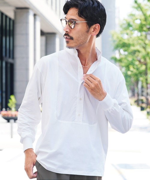 JIGGYS SHOP（ジギーズショップ） シャツ カットコンビスタンドカラー