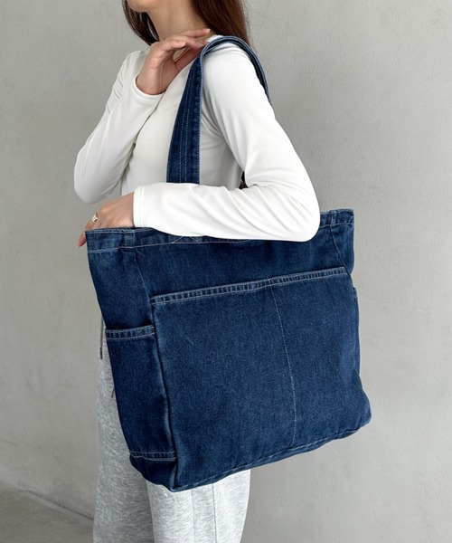 トートバッグ 「A4収納可能」デニムトートバッグ レディース