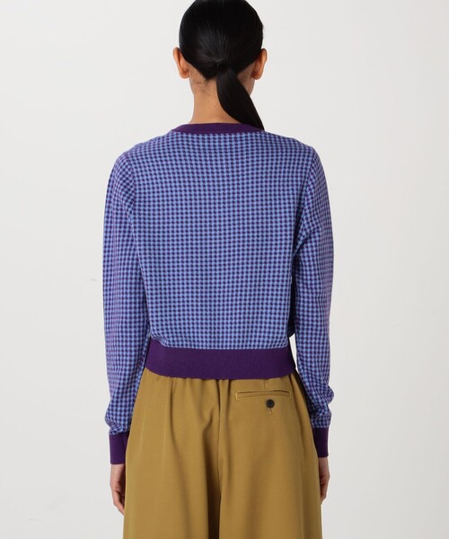 CABaN（キャバン） カーディガン コットンカシミヤ ギンガムチェック