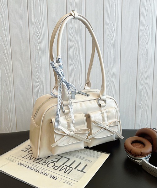 gossip!ロサンゼルス ハンドバッグ Y2K ダブルリボンデザイン