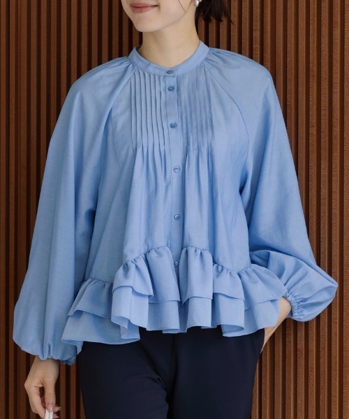 Sono（ソーノ） ブラウス シャツ 「SONO/ソーノ」ギャザーフロート