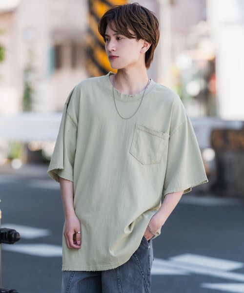 improves（インプローブス） tシャツ ダメージ加工 胸ポケット 半袖T