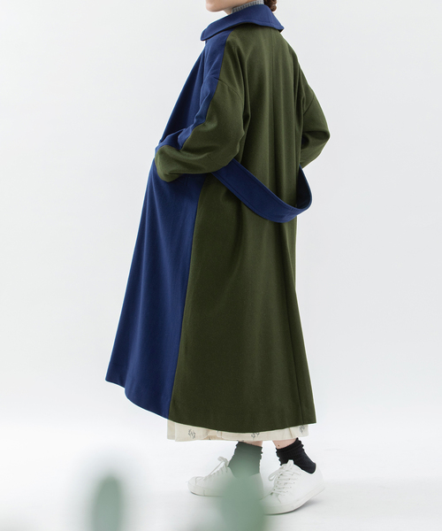 nop de nod（ノップドゥノッド） コート アウター バイカラーロング